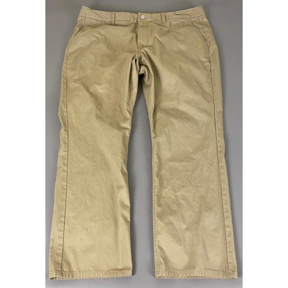 BONOBOS Thermal Pants Men's‎ Size 40x30 Beige Straight Fit Khaki Chinos Lined
